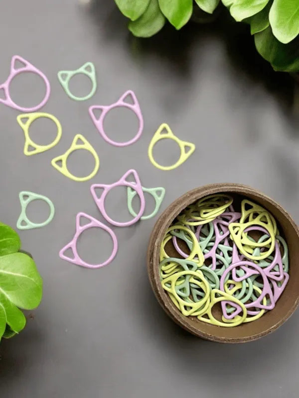 Katia cat stitch markers