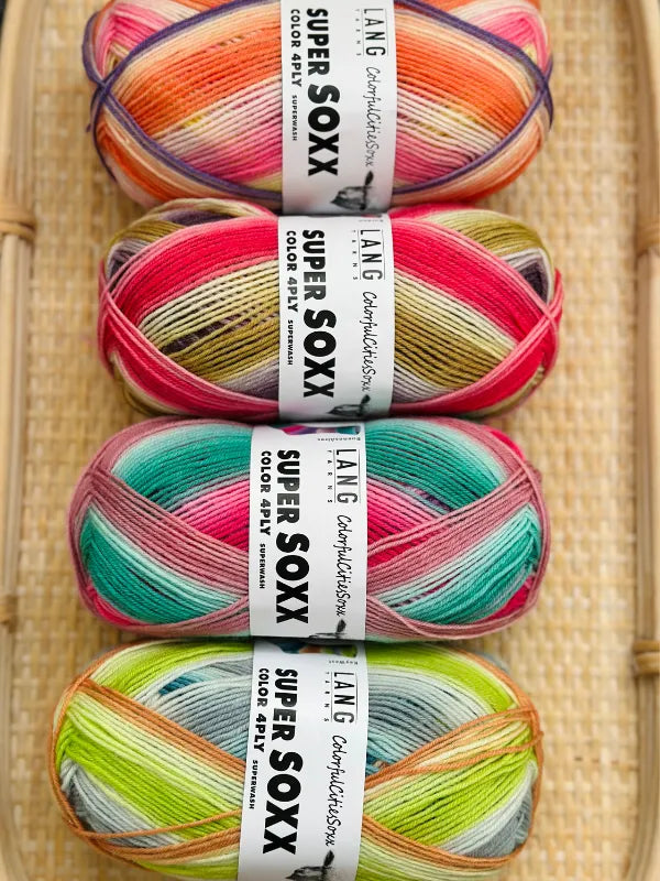 Lang Super soxx 4ply -Colorful cities soxx