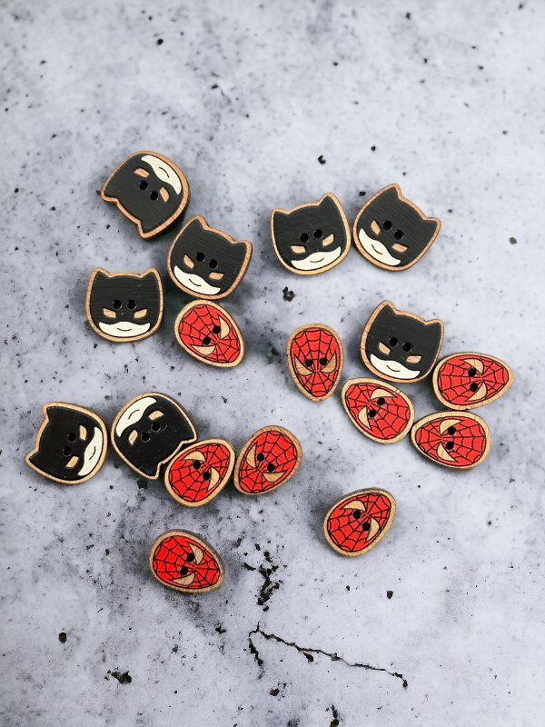 Cat mask and silk mask buttons