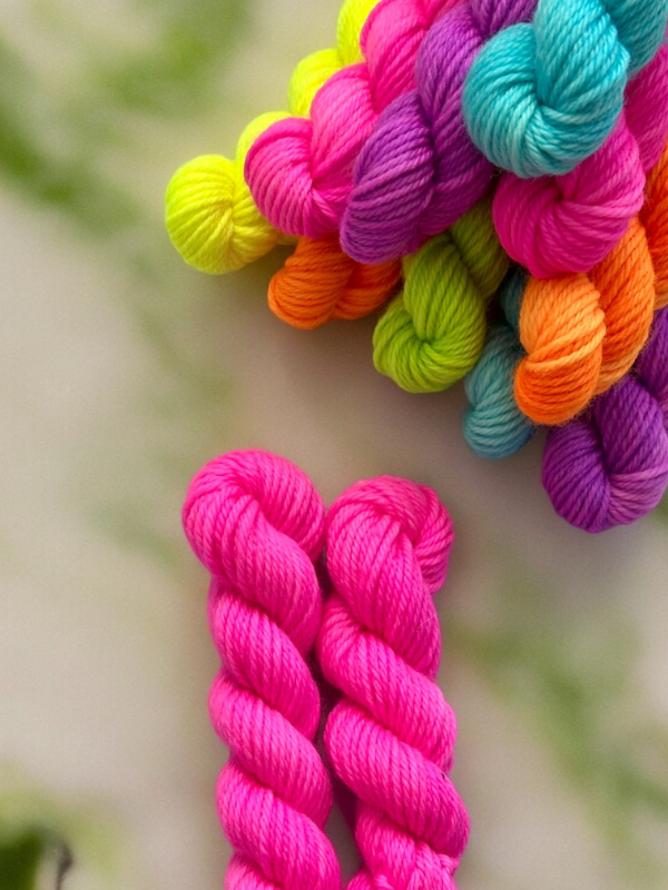 Neon merino sock minis