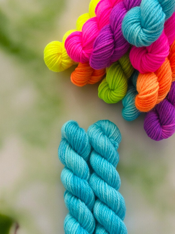 Neon merino sock minis