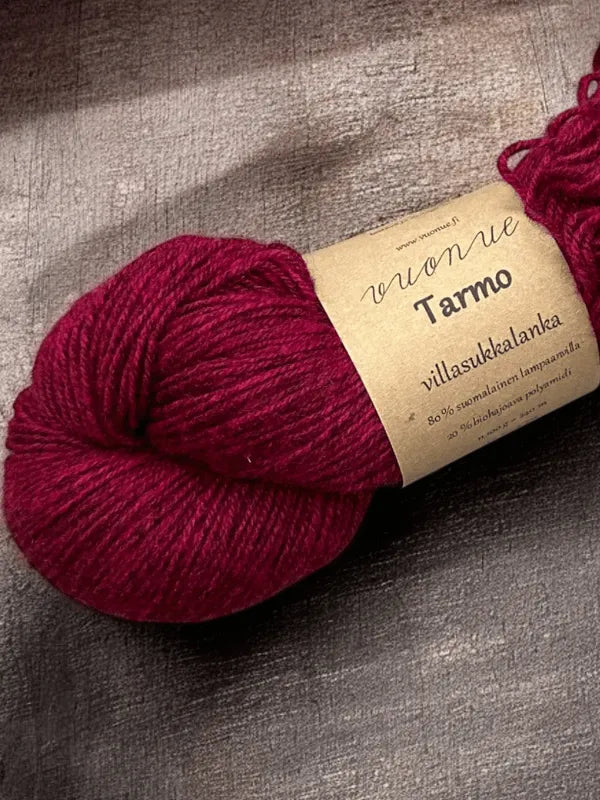 Kotimainen sukkalanka Vuonue Tarmo tumma pinkki