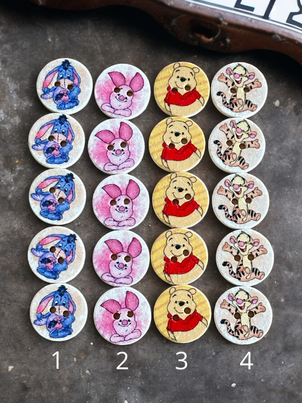 Character buttons 15mm