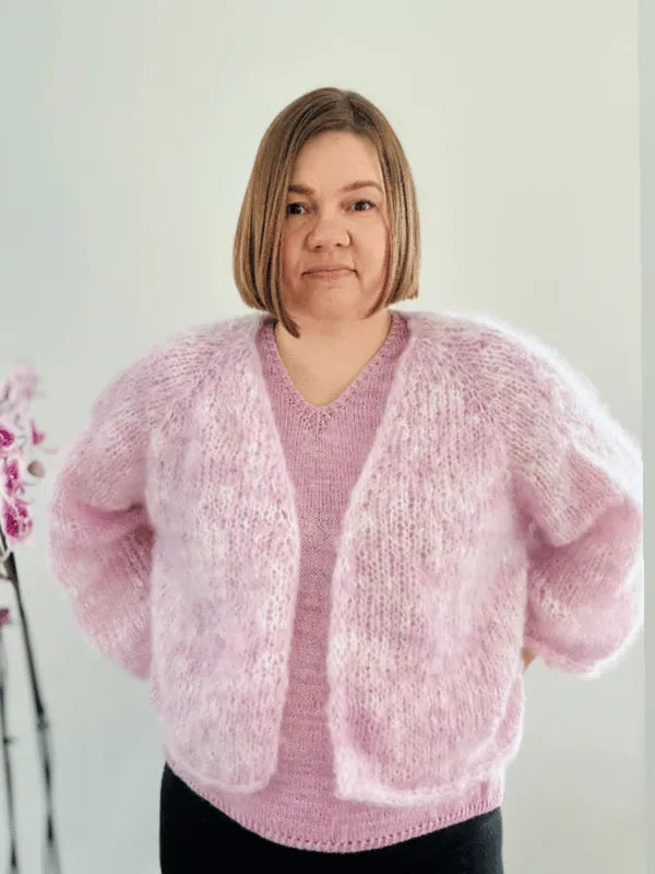 Fluff neuletakki ohje + WoolWomen Fluff Mohair