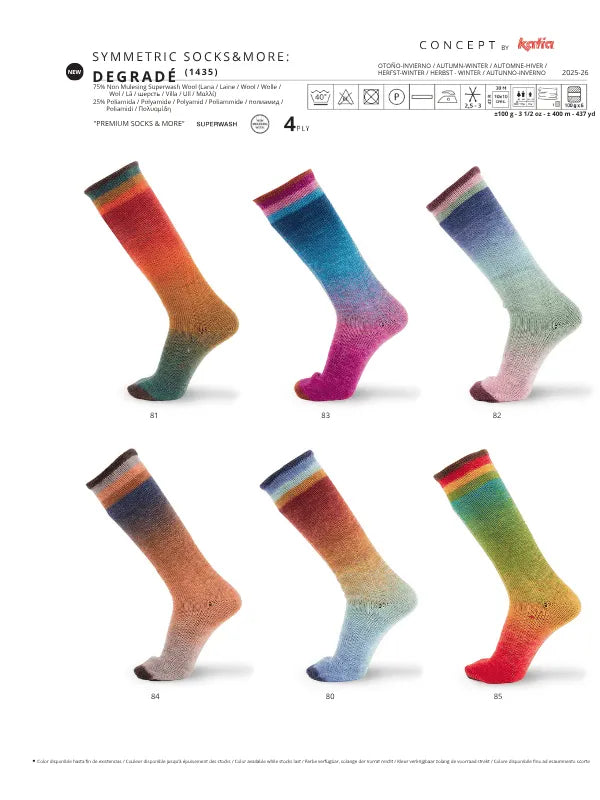 Katia symmetric socks &amp;more - DEGRADÉ