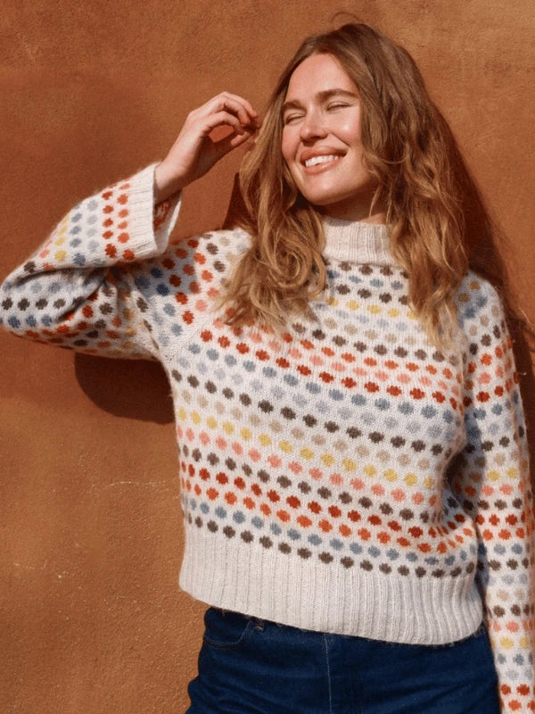 Knitting for olive, DOT SWEATER - Adult PDF