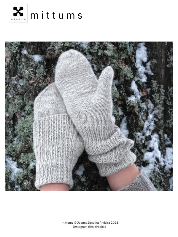 Mittums DK mittens knitting pattern PDF
