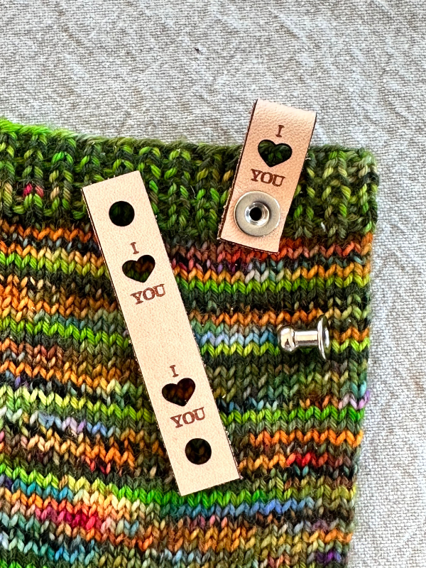 Leather badge, I love you