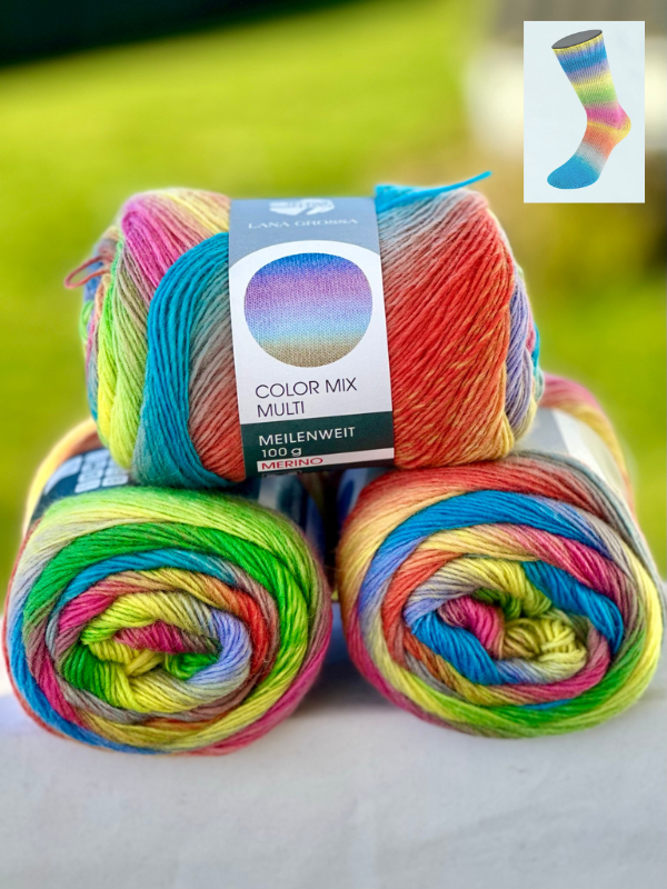 Lana Grossa Meilenweit 100 Color Mix Multi