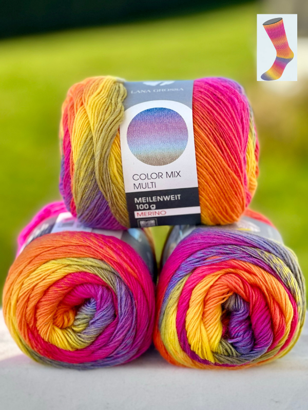 Lana Grossa Meilenweit 100 Color Mix Multi