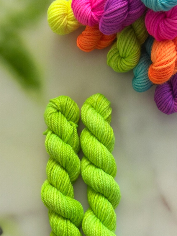 Neon merino sock minis