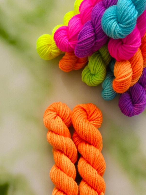 Neon merino sock minis