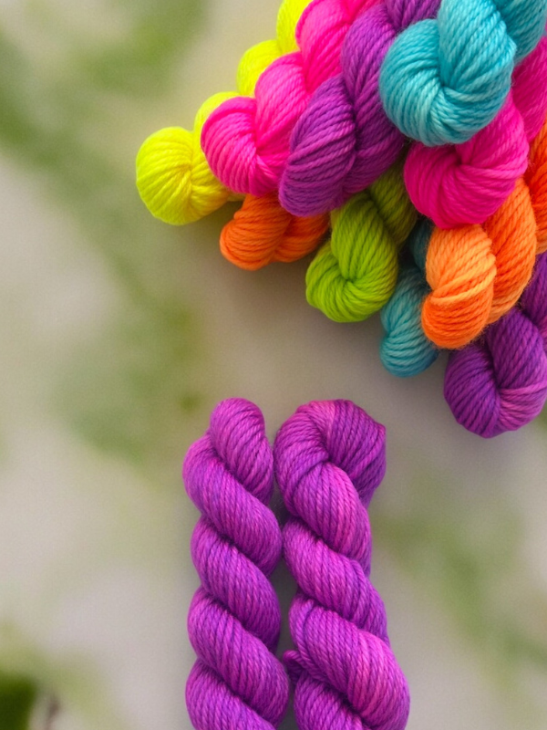 Neon merino sock minis