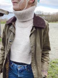 PetiteKnit Terrazo neck knitting pattern