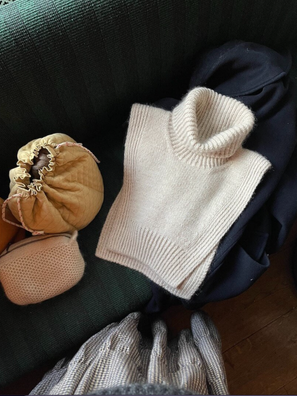 PetiteKnit Terrazo neck knitting pattern