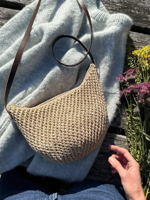 PETITEKNIT Leather straps for Florence bag, brown 