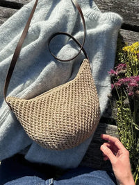 PETITEKNIT Leather straps for Florence bag, brown 