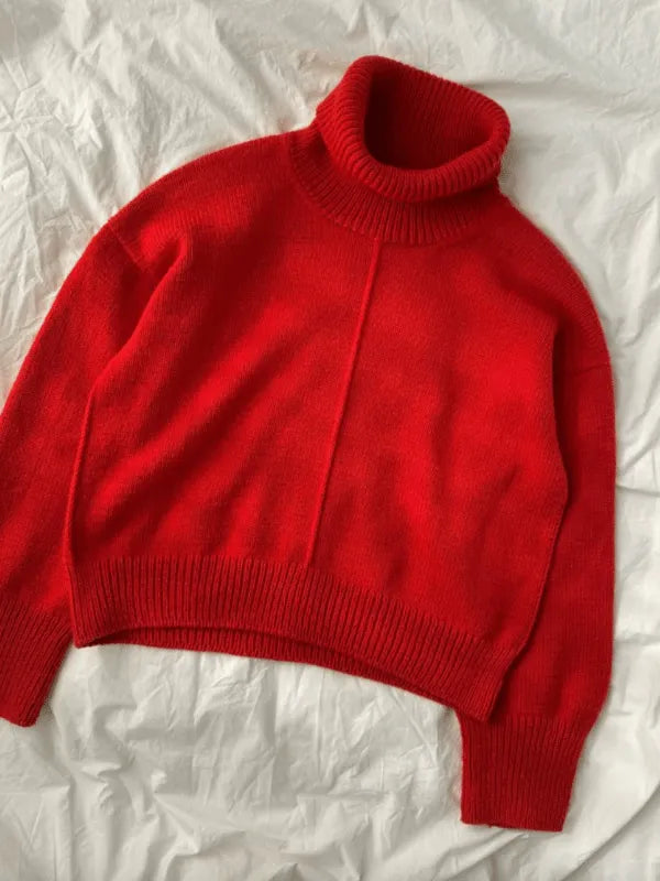 Petiteknit Scarlet sweater knitting pattern (Finnish)
