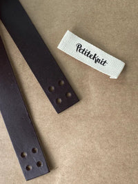 PETITEKNIT Leather straps for Florence bag, brown 