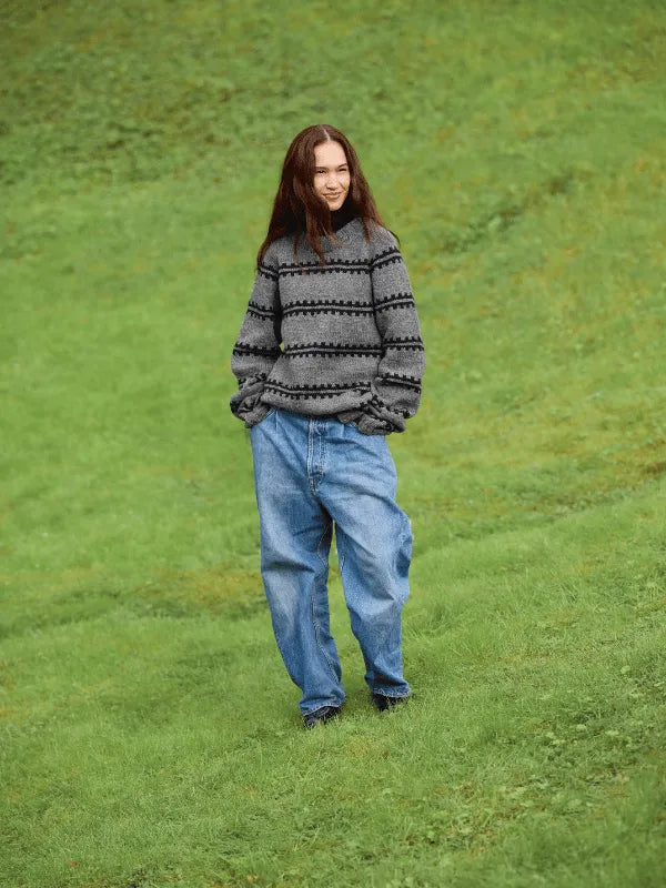 Sandnes garn The Ridge Sweater knitting pattern Men ENG