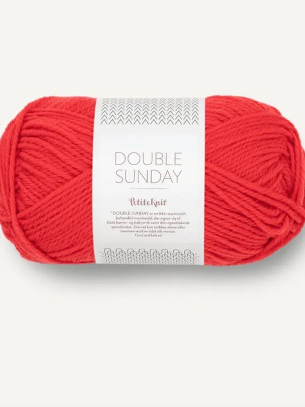 PetiteKnit Scarlet cardigan neuleohje eng + Sandnes Garn Double sunday