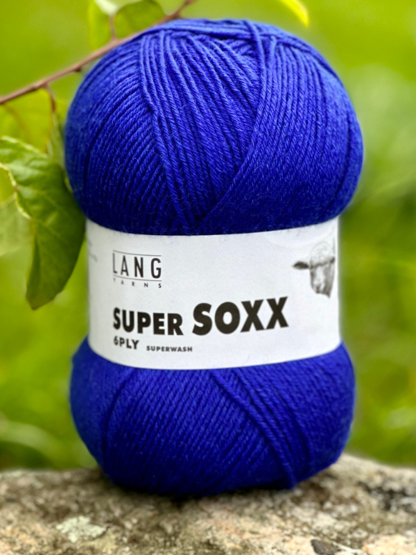 Juhani sock pattern PDF + Lang Super soxx 6ply
