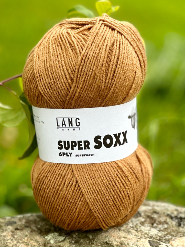 Juhani sock pattern PDF + Lang Super soxx 6ply