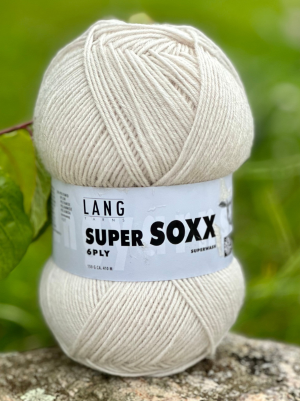 Juhani sock pattern PDF + Lang Super soxx 6ply
