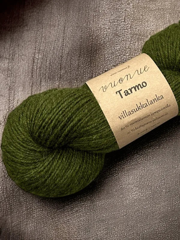 Kotimainen sukkalanka Vuonue Tarmo  tummanvihreä