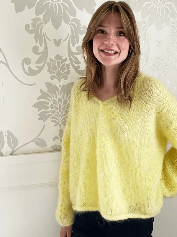 Fluffwish knitting pattern + WoolWomen Fluff Mohair SIZES XL-2XL