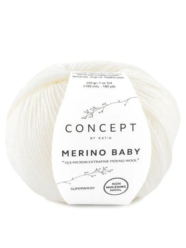 Pehmeä katian merino baby sävy valkoinen 1