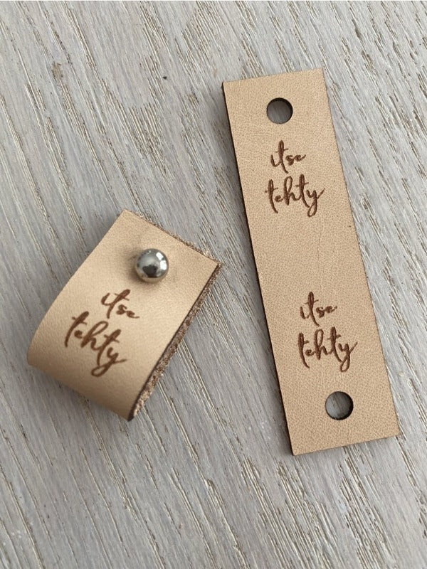 Leather badge, self-made