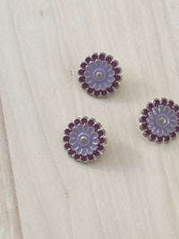 Flower button, metal 20mm